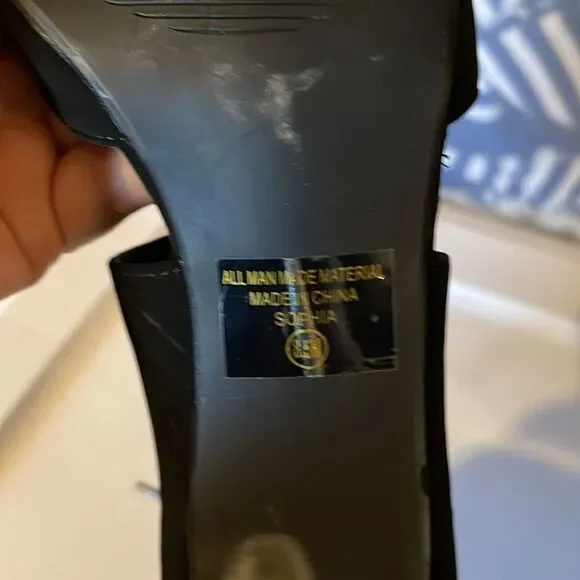 Derek Heart From H&M Sophia Black Lace Up Stiletto Spike Heels 8.5 - Picture 5 of 14